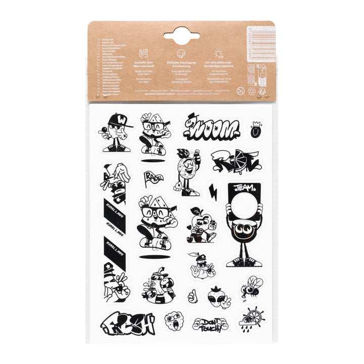 woom ROLLING REBELS Sticker-Set
