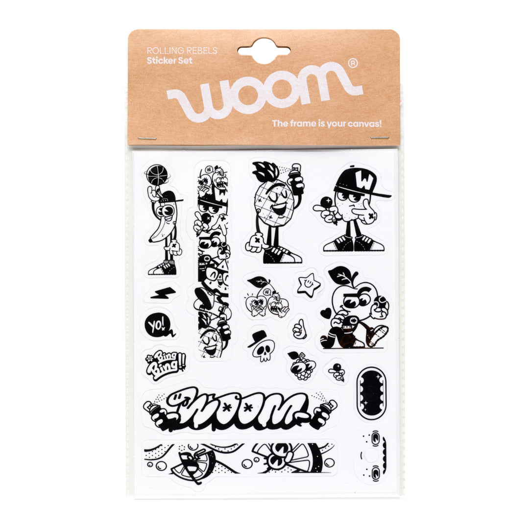 woom ROLLING REBELS Sticker-Set