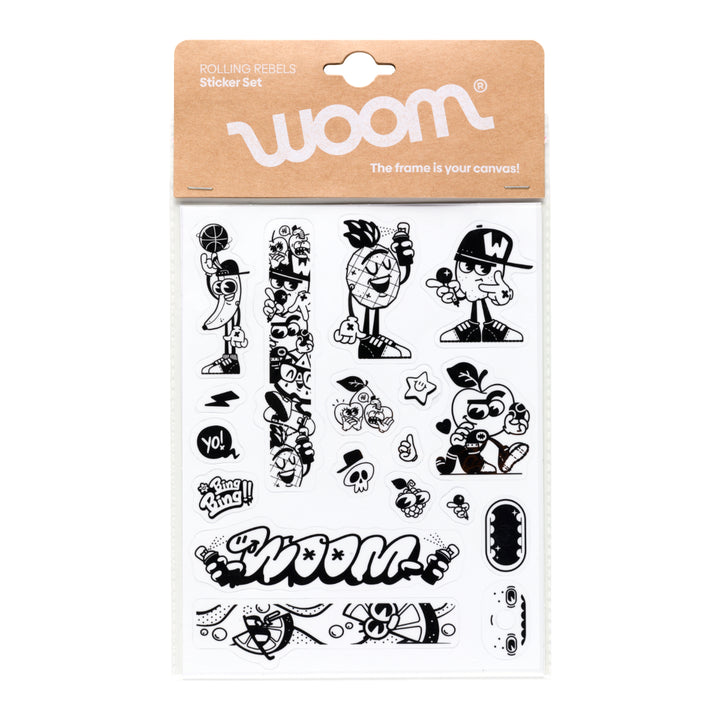 woom ROLLING REBELS Sticker-Set